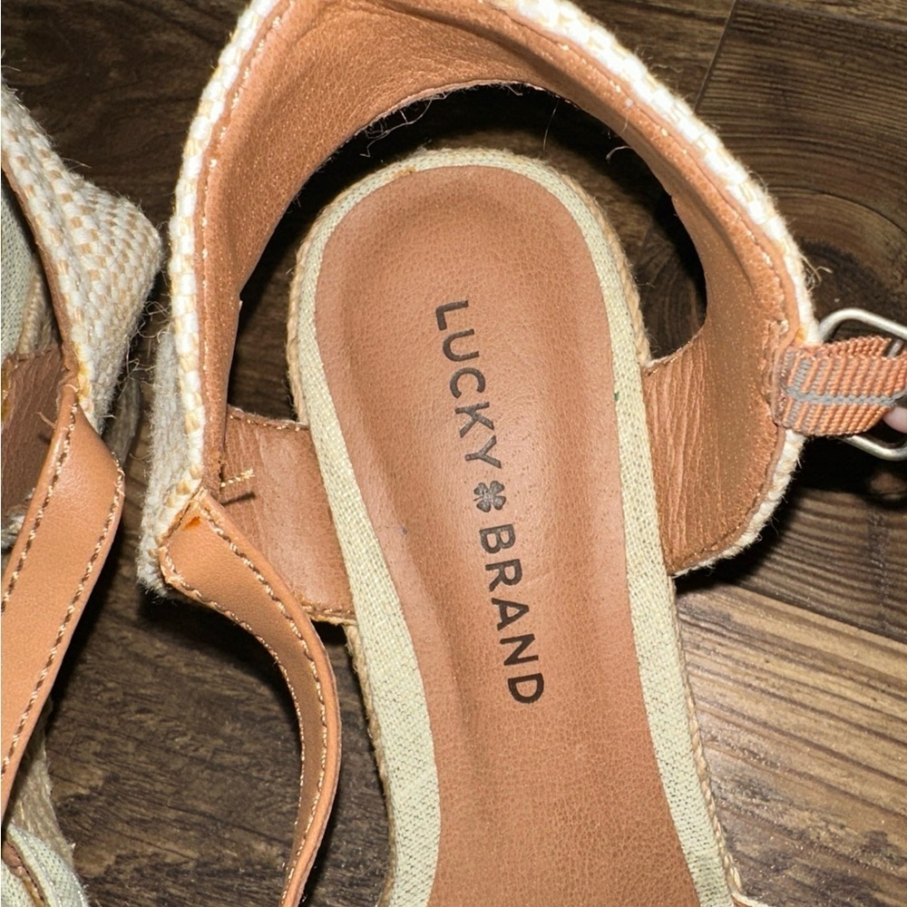 Women’s Lucky Brand Kalley Espadrille Wedge Sandals size 8.5 - Picture 8 of 14